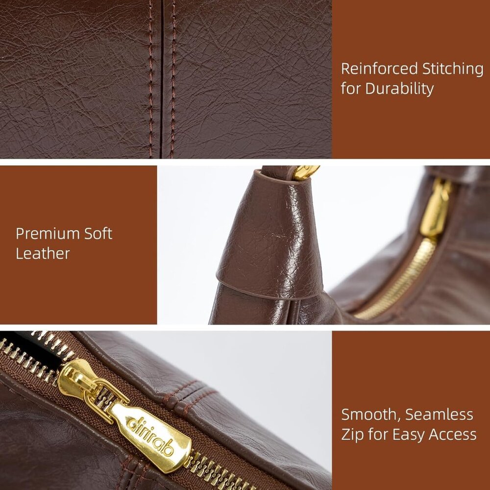 Versatile Crescent Shaped Purse - Stylish Vegan L… - image 7